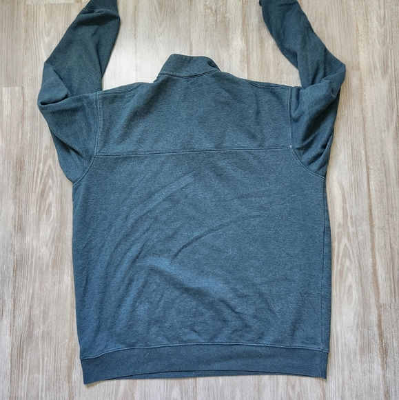 Columbia Teal Sweatshirt Pullover 1/4 Zip Long Sleeve Mock Neck Mens XL Fleece - Picture 8 of 8